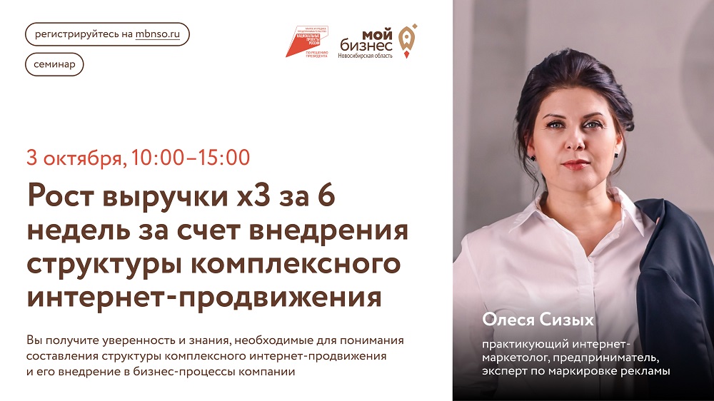 Рост выручки х3 за 6 недель за счет внедрения структуры комплексного интернет-продвижения (семинар)