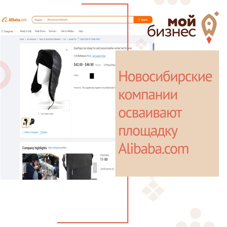 Новосибирские компании разместились на площадке Alibaba.com